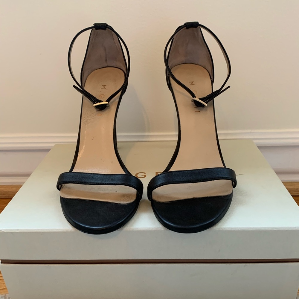 M. Gemi Black Nuca Two-strap Sandals Size 39